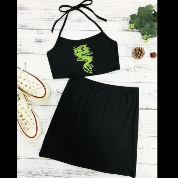 SHEIN Dresses & Skirts - Sexy dragon 2 piece set size small